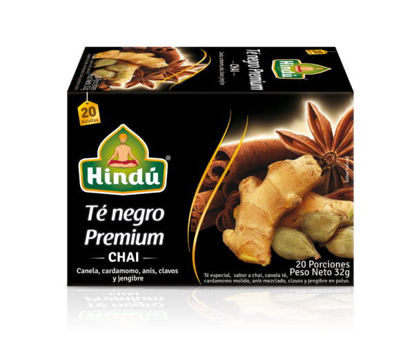HINDU Te Negro Premium Chai x20unidades