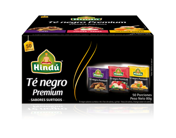 HINDU Te Negro Premium Sabores Surtidos x50unidades