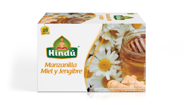 Aromatica HINDU Manzanilla Miel y Jengibre x20unidades