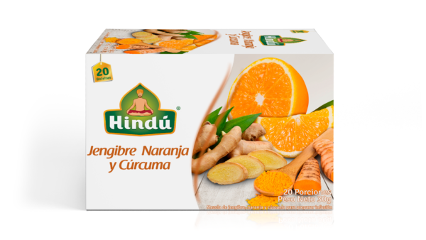 HINDU Jengibre, Naranja y Curcuma x20unidades