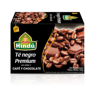 HINDU Te Negro Premium Cafe y Chocolate x20unidades