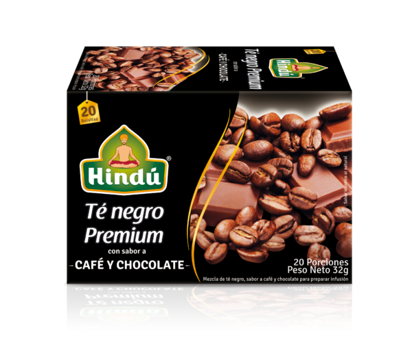 HINDU Te Negro Premium Cafe y Chocolate x20unidades