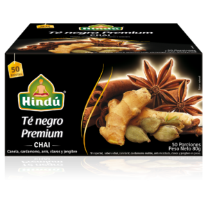 HINDU Te Negro Premium Chai x50unidades