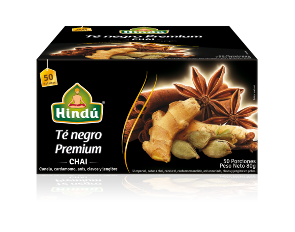 HINDU Te Negro Premium Chai x50unidades