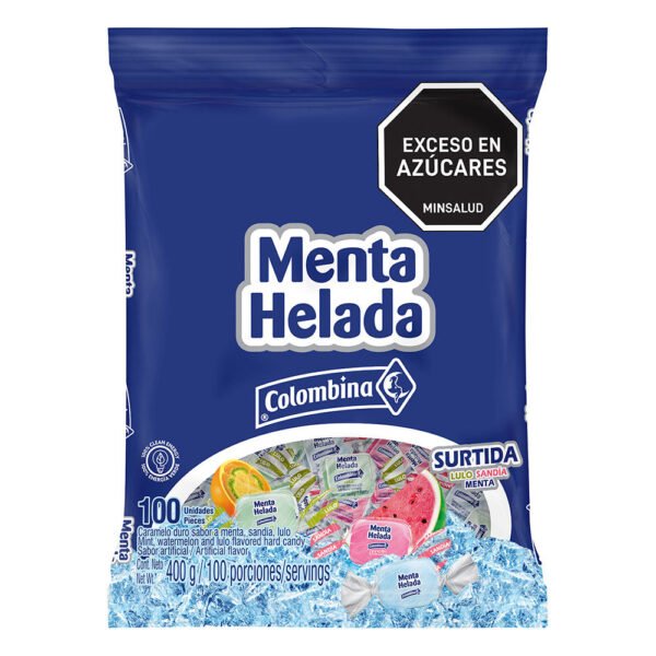 MENTA HELADA Colombina sabores surtidos x 100un - 400gr