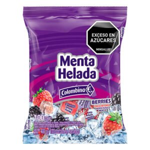 Menta Helada berries Colombina, fresa intensa y mora azul x 100 unid - 400g