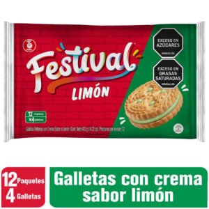 GALLETA FESTIVAL LIMON 12 UNIDADES 403G