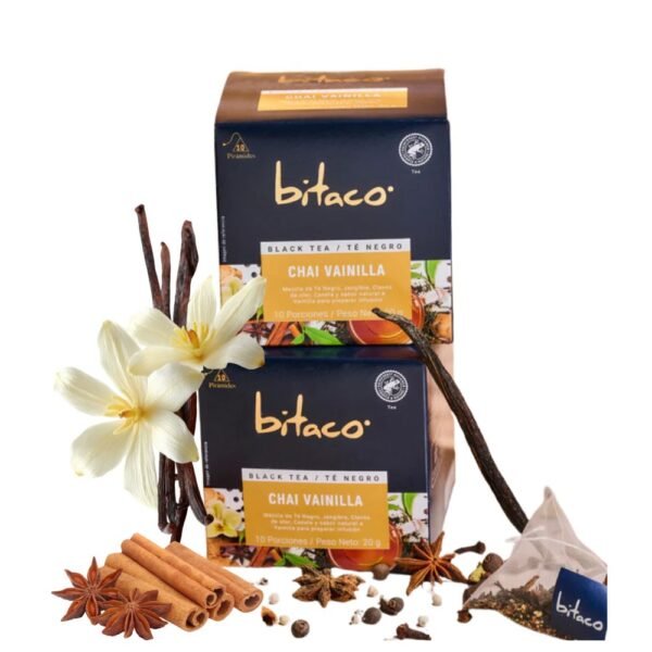 Bitaco Tea Negro Chai Vanilla Caja x10 unid - 20g