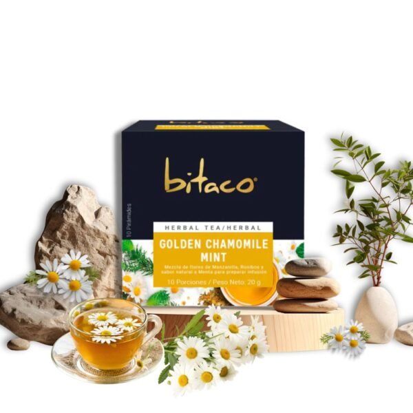 Bitaco Tea Golden Chamomile Flower Mint Caja x10 unid - 20g