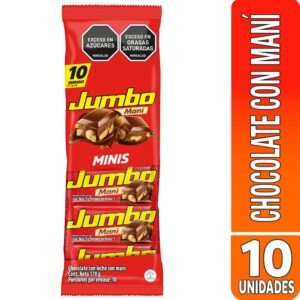 Jumbo Chocolatina Mini Mani Paq x 10 und - 170gr Snack