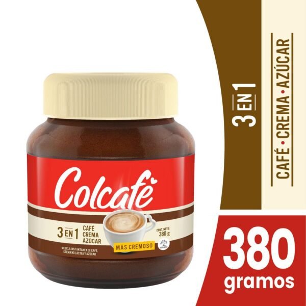 Colcafe 3 en 1 Cafe Crema y Azucar x380gr