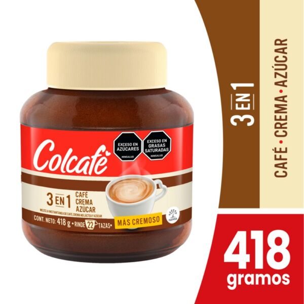 Cafe Colcafe 3 en 1 - Cafe Crema y Azucar x 418g
