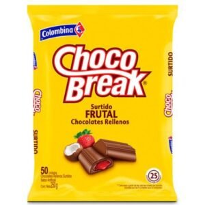 Chocobreak Colombina Surtido Frutal 50 Unidades 250gr Snack