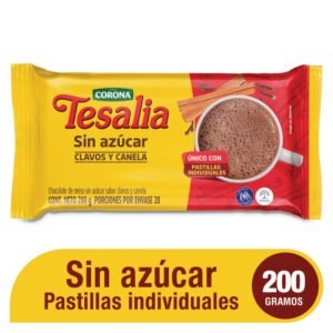 Chocolate Tesalia Clavos y Canela sin azucar 200gr