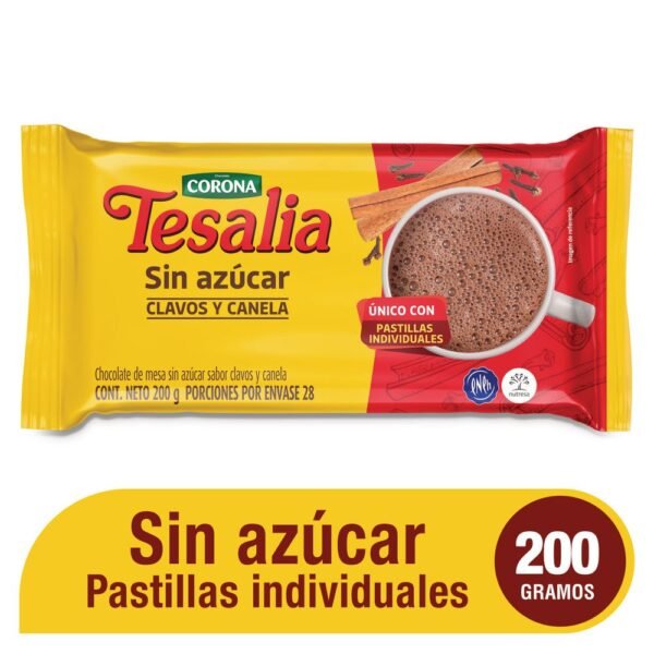 Chocolate Tesalia Clavos y Canela sin azucar 200gr