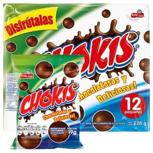 Chokis Bolitas cubiertas de Chocolate 228gr - 12 unid (1 pack) Snack