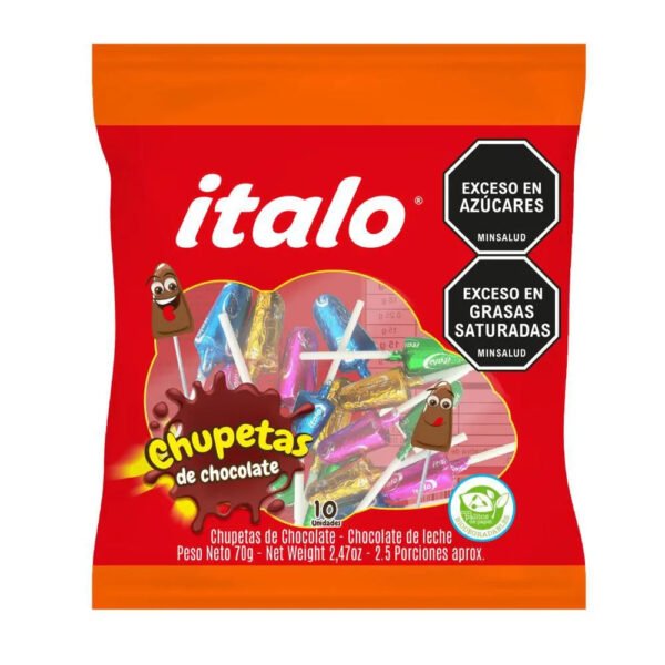 ITALO Chupeta De Chocolate (70 gr) x10unidades