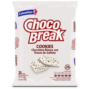 Chocobreak Colombina Cookies and cream 30 Unidades 150gr Snack