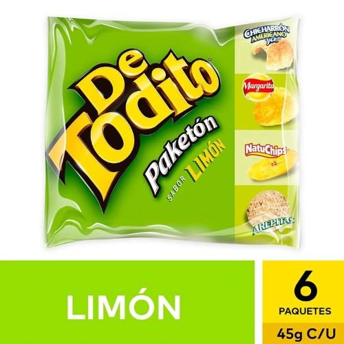 Detodito Limon 6 Paquetes 270gr Snack