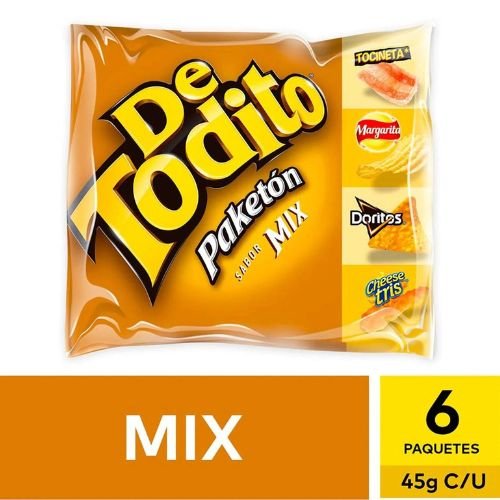 Detodito Mix 6 Paquetes 270gr Snack
