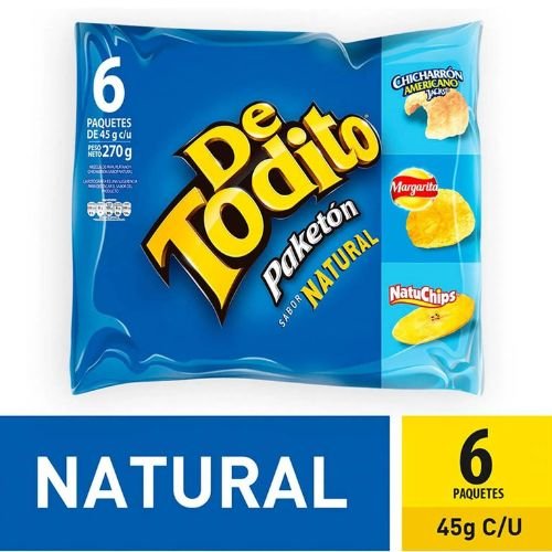 Detodito Natural 6 Paquetes 270gr Snack