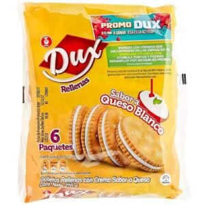 Galletas Dux Sandwich Crackers rellenas de queso blanco x6unidades