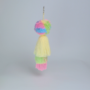 Llavero Pastel Glow con Pompon y Borlas Suaves H3-04