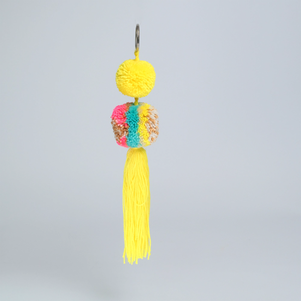 Llavero Lemon Breeze con Pompon y Borla H4-06