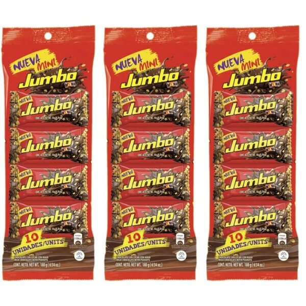 Chocolatina con mani Jumbo mini x 10 unid (3 pack) Snack