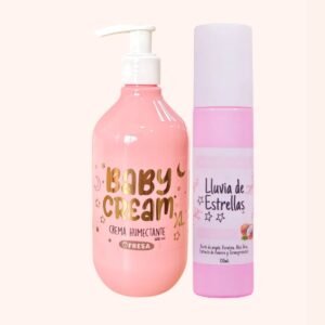 Lluvia de Estrellas Combo Brillo & Suavidad - Baby Cream XL x 400ml Fresa y Perfume capilar x 150ml (2 pack)