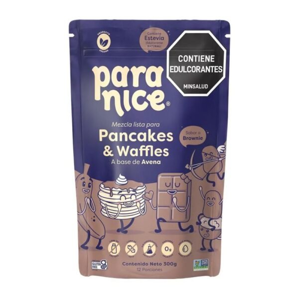 Mezcla de pancakes & waffles avena sabor brownie Para Nice x300g (1 pack)