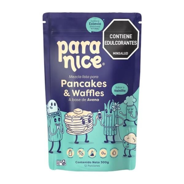Mezcla de Pancakes Waffles de Vainilla a base de Avena Para Nice x300g (1 pack)
