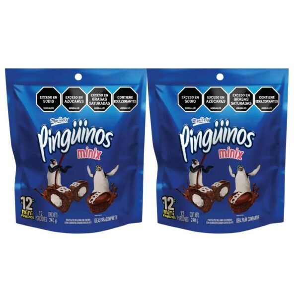 Marinela Pinguinos Minix 240gr - 12 unid (2 pack) Snack