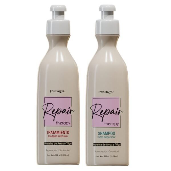 Prokpil Shampoo x 300ml Repair Therapy y Tratamiento x 300ml Repair Therapy 300mL (2 Pack) Fulfillment