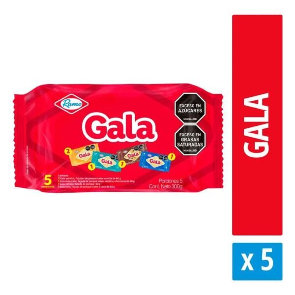 Ramo Ponque Gala surtido tajada x5unds ( 60gc/u )