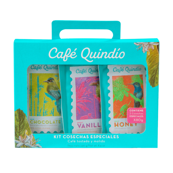 Cafe Quindio Kit Cosechas Especiales x3 Und x80g
