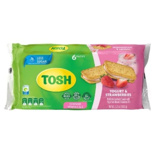 Galletas Tosh Sabor Yougurt y Fresas - 148.8g x 6 unid Snack