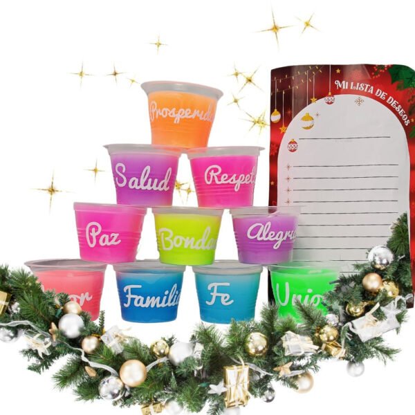 Velas Navideñas en Copa con Deseos x10 unid
