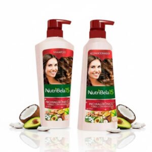 Nutribela 15 Pro Hiauronico Shampoo 400mL + Acondicionador 400mL  (2 Pack)