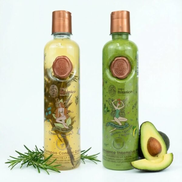 Origen Botanico Shampoo Romero y Ritual botanico Tratamiento Intensivo Plex (2 pack)