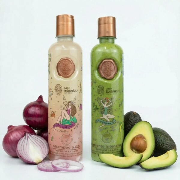 Origen Botanico Shampoo de Cebolla y Ritual Botanico Tratamiento Plex (2 Pack)