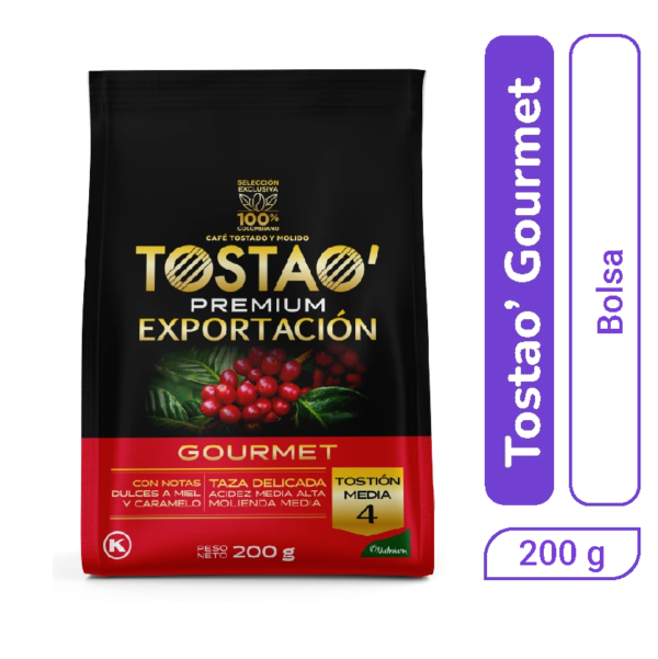 Tostao Cafe Molido Premium Exportacion Gourmet x 200 gr