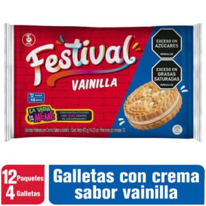 GALLETA FESTIVAL VAINILLA 12 UNIDADES 426G